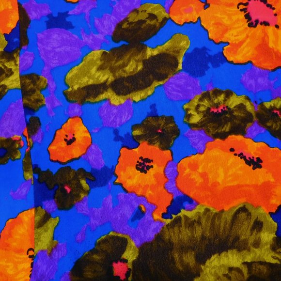 Vintage Long Empire Waist Floral Dress - Picture 5 of 5